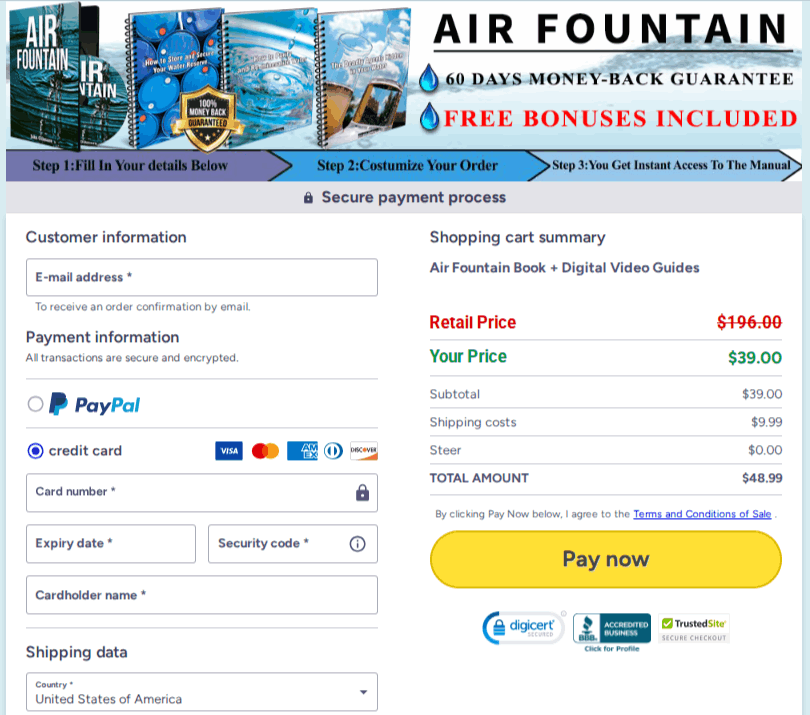 Air Fountain System Official Checkout